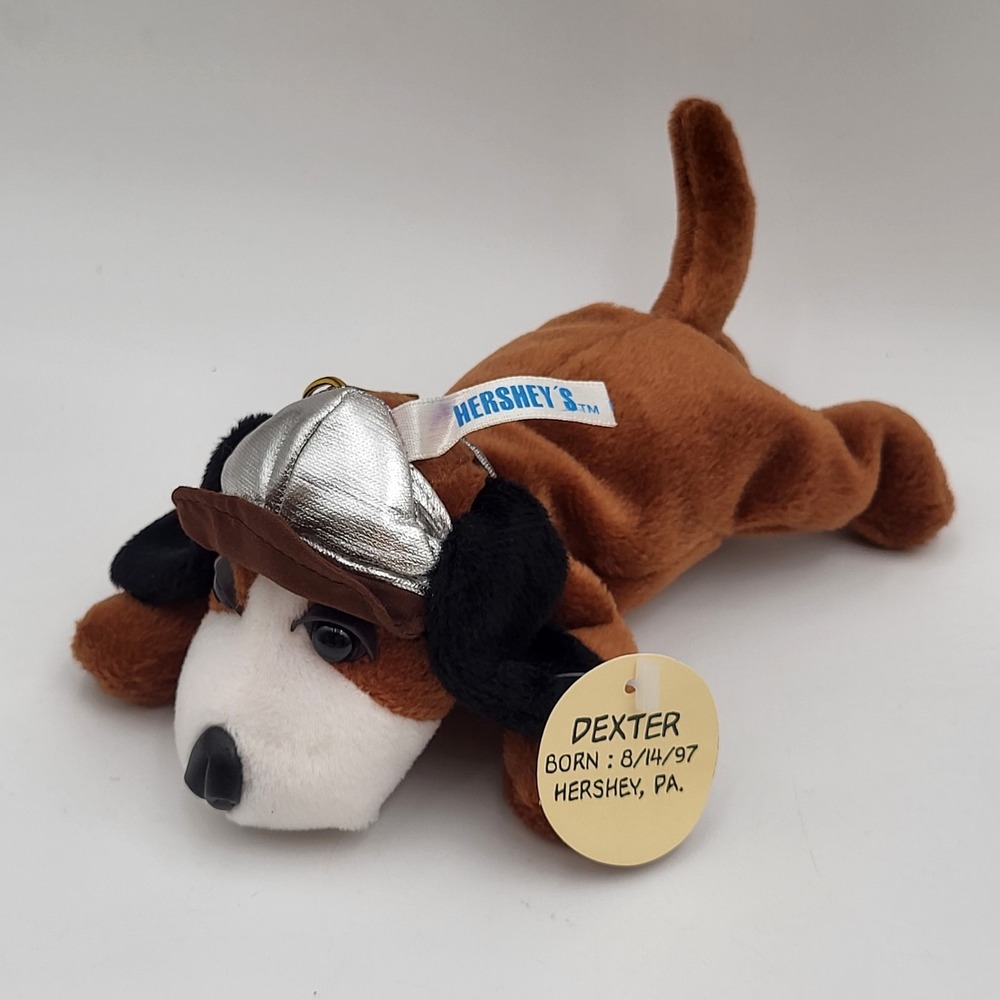 1988 Hershey's Dexter Puppy Plush Stuffed toy Kurts Adller 7" Rare!‎